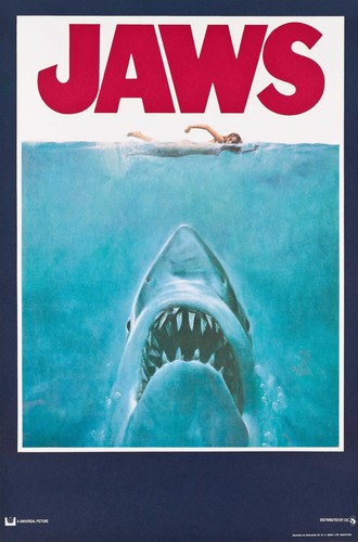 1975 jaws movie poster - 1975,