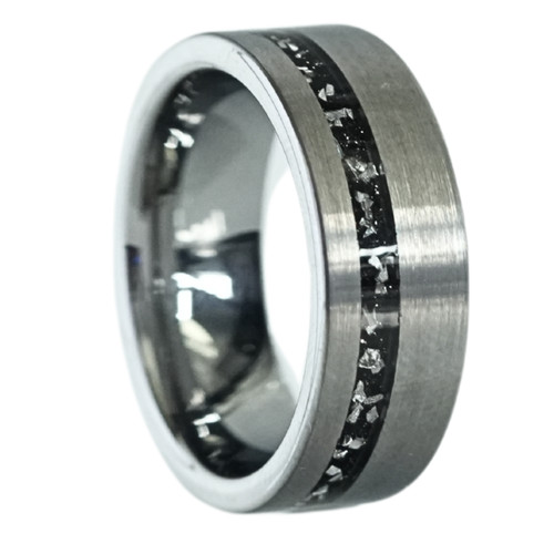 Tungsten meteorite inlay - tungsten,