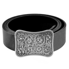 Mens Belts Jeans Black Leather