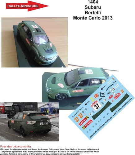 Decals ref 1404 subaru - 1/24,