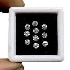 1 CT Natural White Diamond Round Cut 3mm 10 Pcs VVS1 D Grade Certified D9