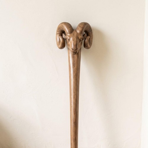 Handcrafted rosewood ram head - ram,