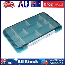 Portable Fishing Bait Box Adjustable Patch Bead Hook Holder Outdoor (blue) New