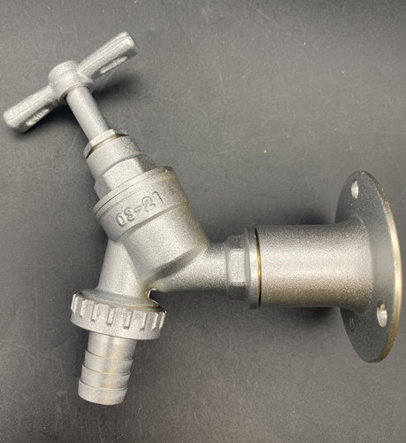 Bright silver garden tap - bright,