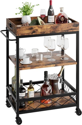 Industrial bar cart drinks - cart,