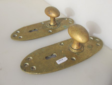 Antique Bronze Door Knobs Handles Pulls Old Plates Victorian Vintage Brass