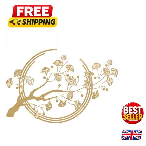 Large gold ginkgo - gold, wall