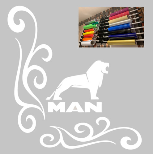 Man truck window decals - man,