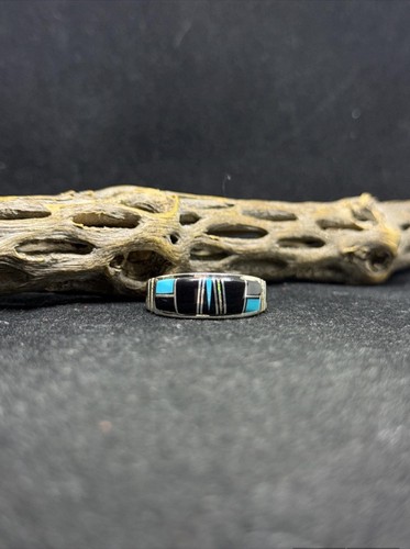 Navajo inlay turquoise opal - navajo,