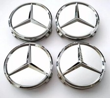 Mercedes Benz Silver alloy wheel center caps hubcaps