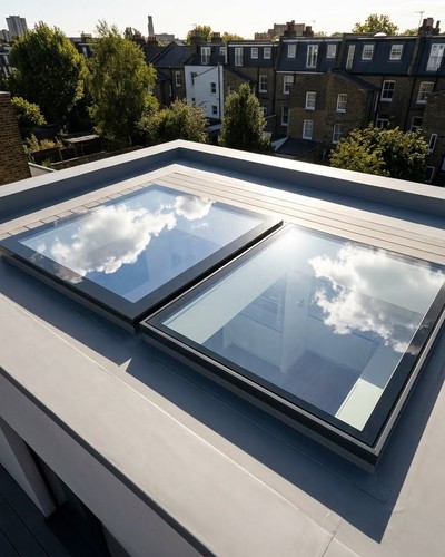 Flat glass rooflight skylight - flat,