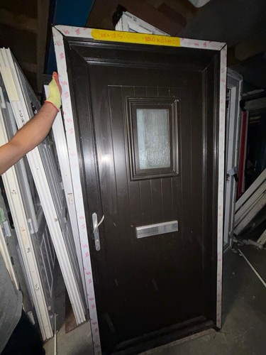 New black upvc door 1010 - black,