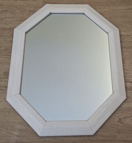 Octagon wooden wall mirror - octagon,