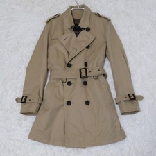 Burberry Black Label Trench Coat Beige Cotton With Nova Check SIze M For Men