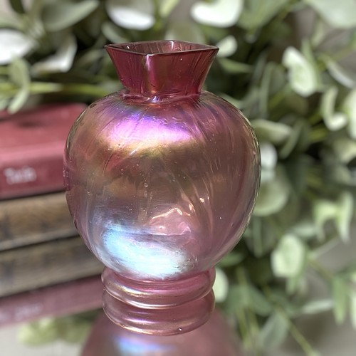 Vintage red iridescent - iridescent, loetz