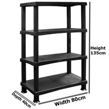 4 Tier Plastic Shelving Unit