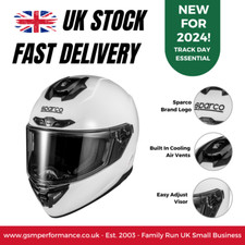 Sparco X-Pro White ECE Approved Full Face Race/Karting/Track Day/Road Helmet