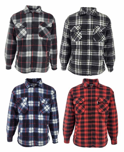 Mens padded shirt sherpa fur - padded,