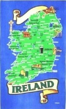 Ireland Map Tea Towel Souvenir
