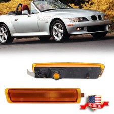 Amber Lens Front Bumper Side Marker Lights For 1996-2002 BMW Z3 M Coupe Roadster