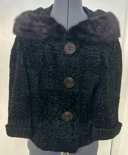 Vintage 1960s black fur - vintage,