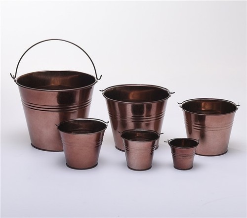Metal buckets pots - metal,