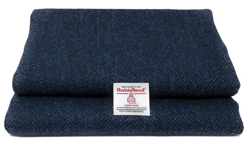 Harris tweed blue - tweed, black