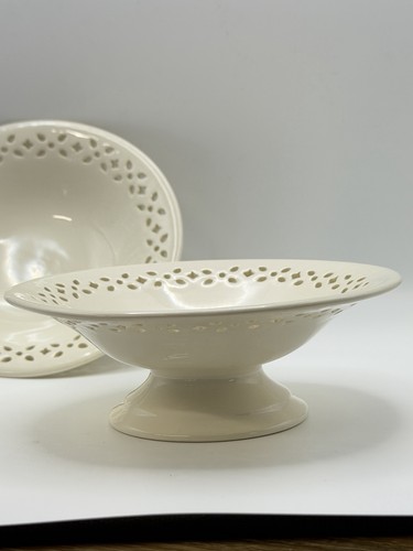 Pair vintage royal creamware - pair,