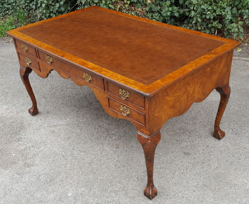 Georgian burr walnut library - georgian,