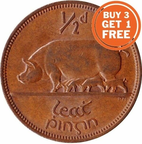 Ireland halfpenny coin pingin - ireland,