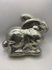 Vintage Nordic Aluminum Bunny Rabbit Cake/chocolate-mold 2 Piece Set Wilton 3-D