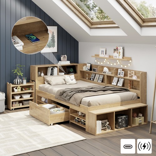 3ft single wooden storage bed - 3ft,
