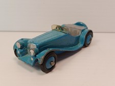 Dinky Toys Vintage 38F Jaguar Roadster Blue/Grey Meccano England Has New Tires!