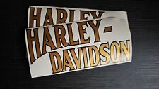 Harley-Davidson  gld with black trim Fuel Tank  Decals Stickers kit_200x97 mm