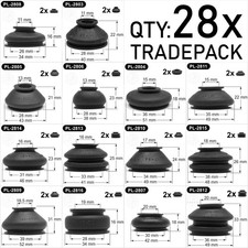 28x TRADEPACK Universal Ball Joint Rubber Dust Boot Covers Track Rod End Set Kit