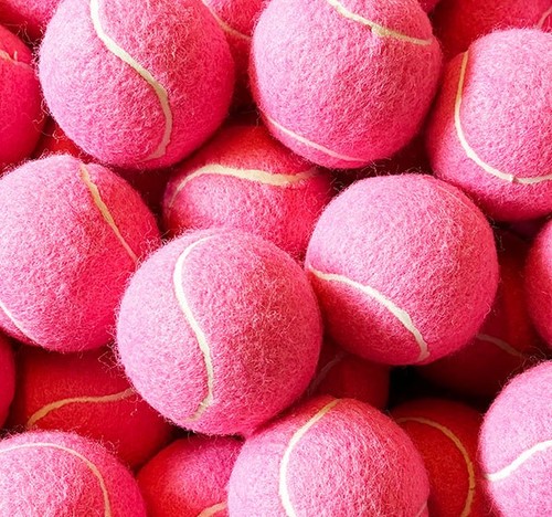 12pcs pink tennis balls - pink,