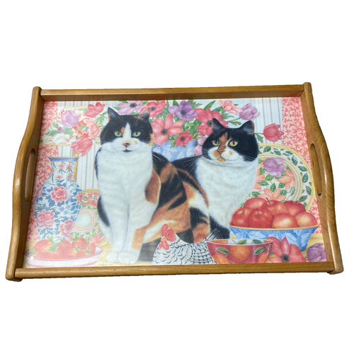 Cloverleaf wooden feline - wooden,