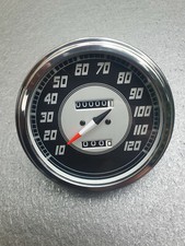 Harley WL WLA WLC WLD Flathead Tacho Speedometer Black/Silver Face 11126-41