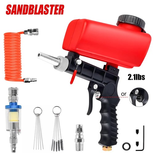 Pneumatic air sandblasting - air, gun
