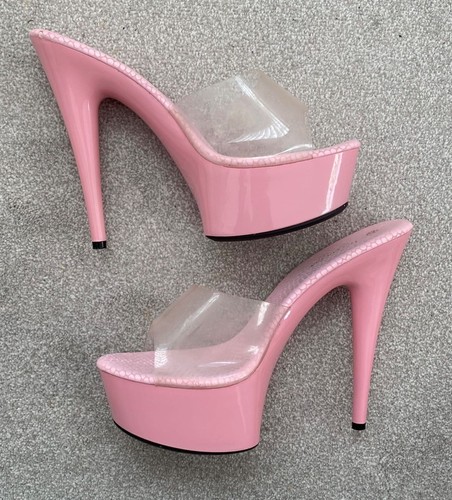 Women pink clear platform - pink,