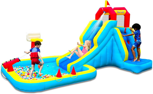 Inflatable water slide - water, blow