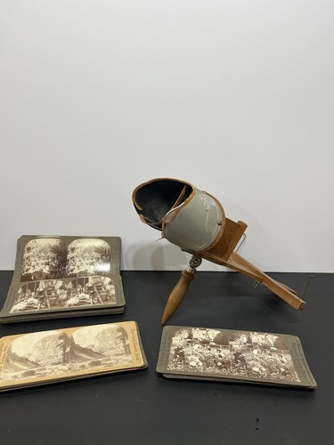 Antique wooden stereoscope - antique,
