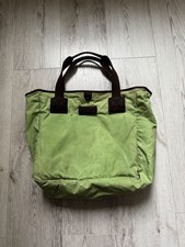 Barbour Green Waxed Cotton Tote Bag Used Unisex