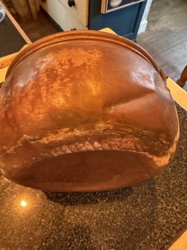 Antique copper cauldron pot - copper,