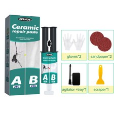 Bath White Enamel Repair Fix Scratch Crack Chip Ceramic Sink Tub Shower Tray Kit