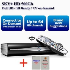 Sky+ HD box 500Gb - with built in Wi-Fi  + FREESAT VIEWING CARD - FREE SHIPING