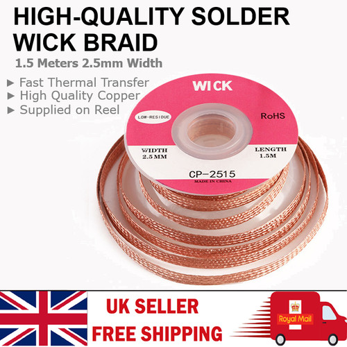 Solder wick meters 2 - meters, 2.5mm