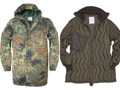German army hooded parka with - army,