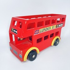 Vintage London Bus Wooden Toy