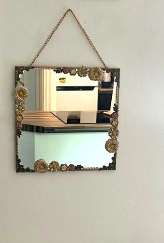 Square vintage style mirror - style,
